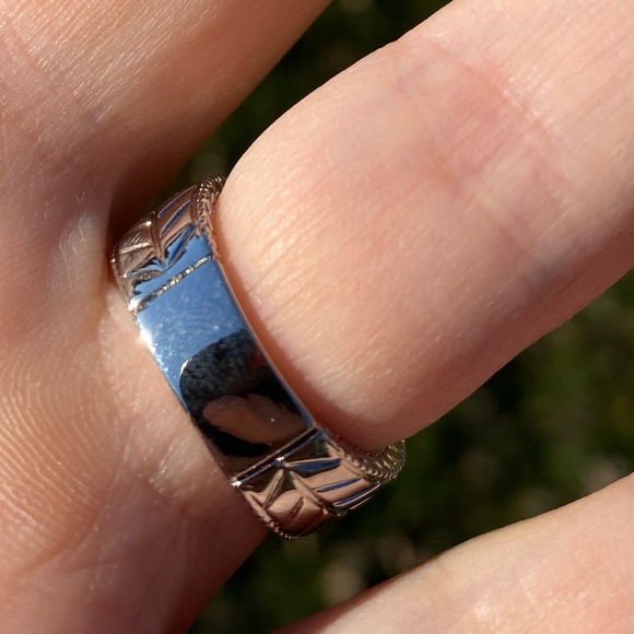 New 925 Silver Wedding Ring Sapphire Size 6-10 - Picture 10 of 11